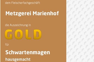 Gold Auszeichnung für unseren Schwatenmagen