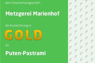 Gold Auszeichnung im Innovationscup für unsere Puten-Pastrami