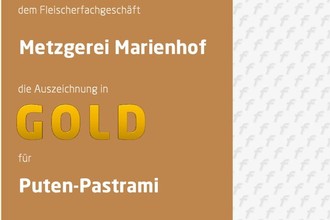 Gold Auszeichnung für unsere Puten-Pastrami